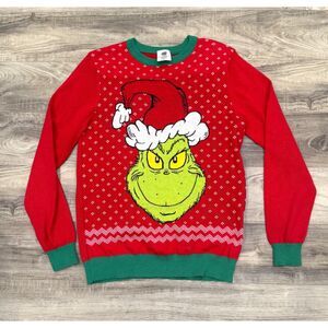Kids Red Grinch Christmas Sweater